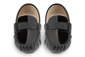 Boys black patent loafers - Oscar's for Kids
