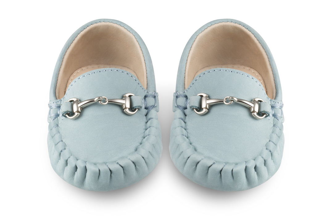 Lucca Sky Blue Baby Loafers