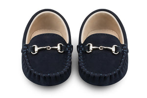 Baby navy suede loafers - Oscar's for Kids