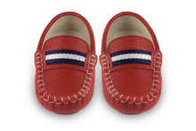 Boys red leather loafers - Oscar's for Kids